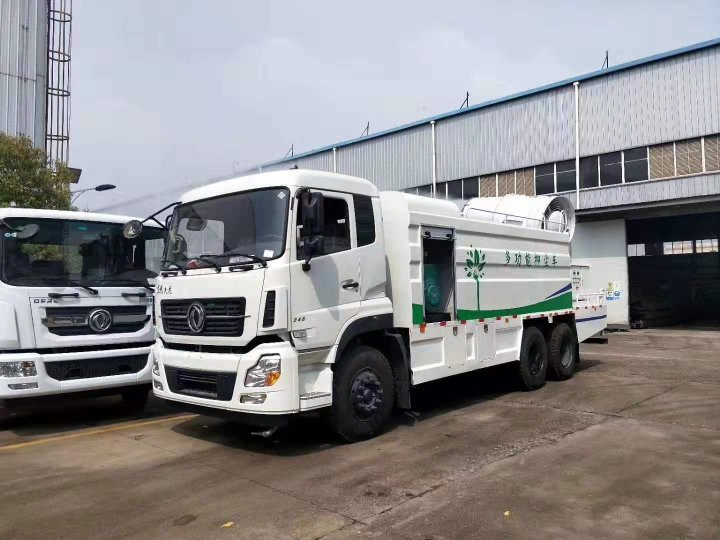 東風天龍后八輪國六排放標準15立方抑塵車綠化噴灑發往南京