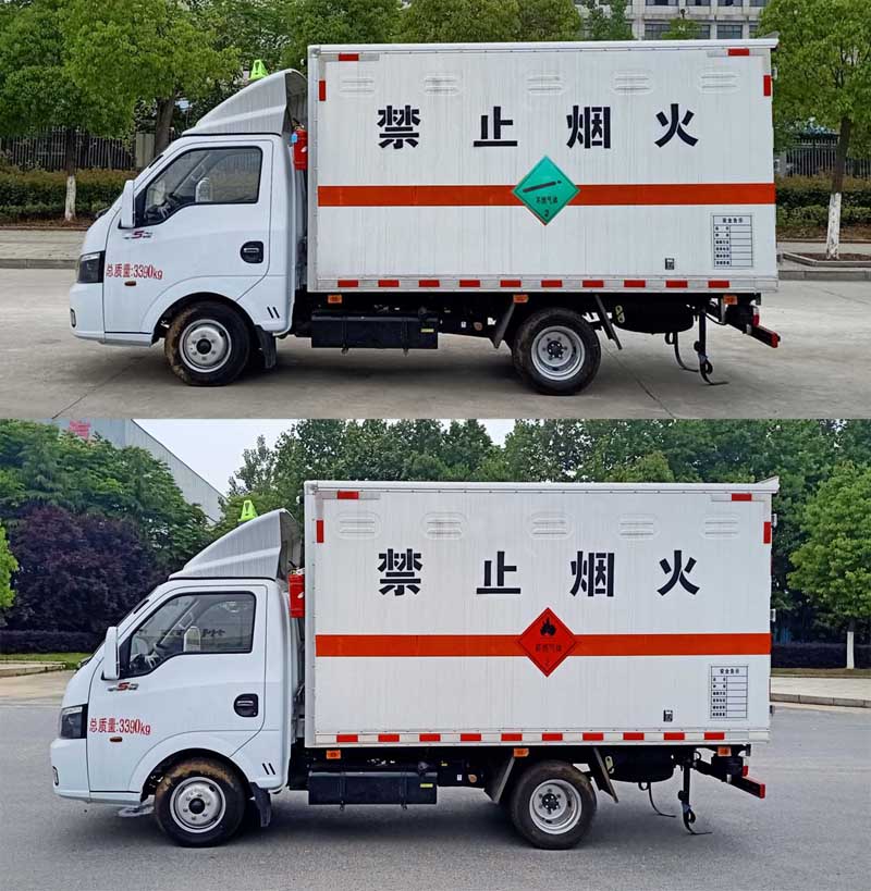 東風途逸3.3米易燃氣體廂式運輸車